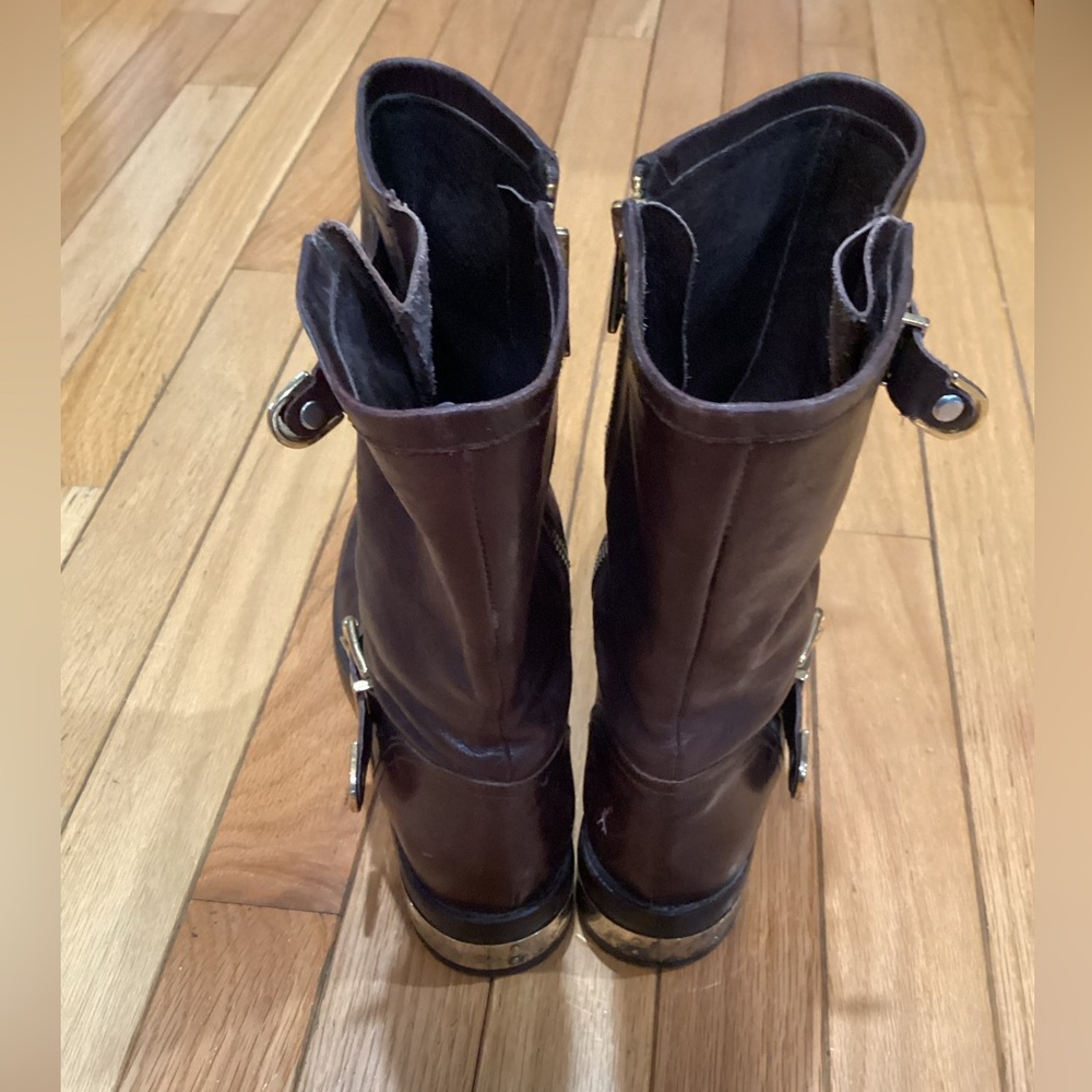 Dark Brown Leather Boots, made in Spain, size 37 - Picture 5 of 10